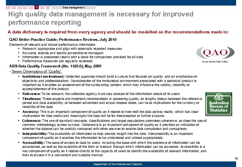 1 2 3 4 5 6 Data management High quality data management is necessary