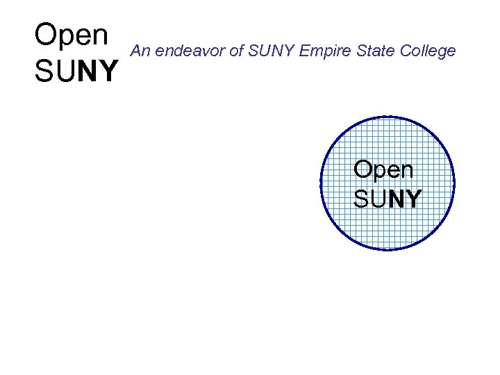 Open SUNY An endeavor of SUNY Empire State College Open SUNY 