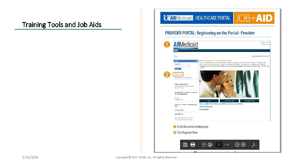 Training Tools and Job Aids 3/19/2018 Copyright © 2017 AFMC, Inc. All Rights Reserved.