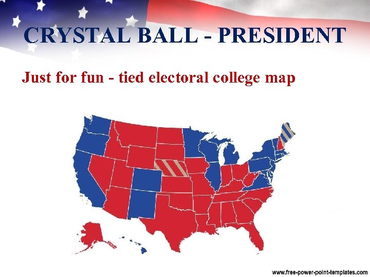 CRYSTAL BALL PRESIDENT Just for fun tied electoral college map 