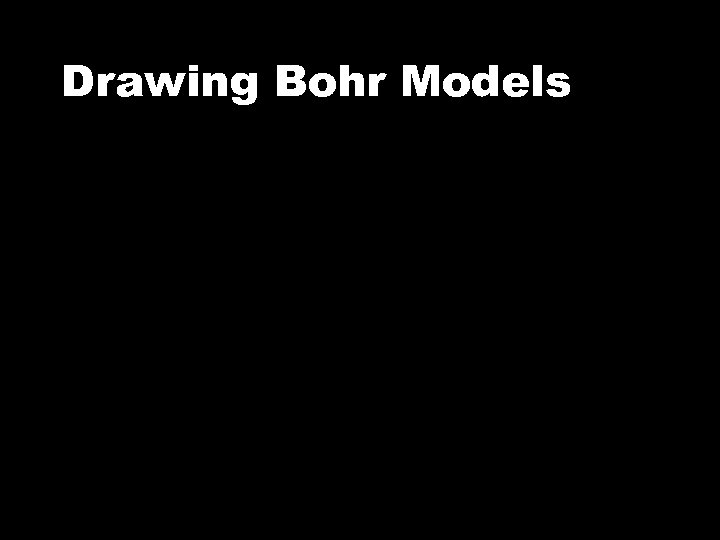 Drawing Bohr Models 