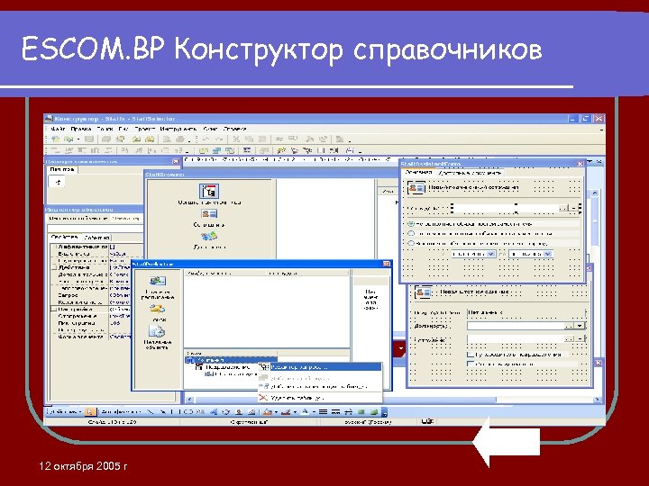 ESCOM. BP Конструктор справочников 12 октября 2005 г 