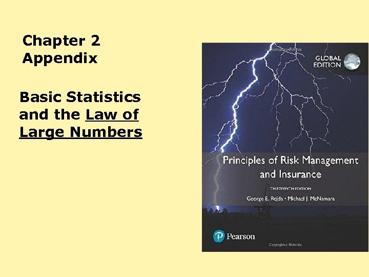 Chapter 2 Appendix Basic Statistics and the Law of Large Numbers 