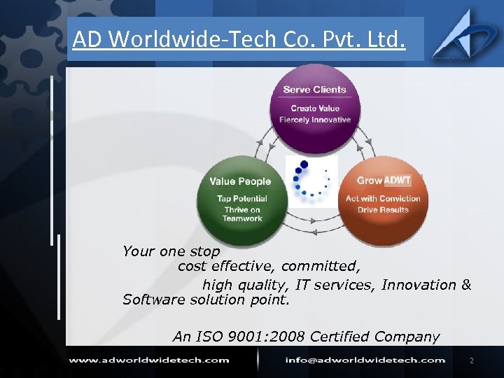 AD Worldwide-Tech Co. Pvt. Ltd. Your one stop cost effective, committed, high quality, IT