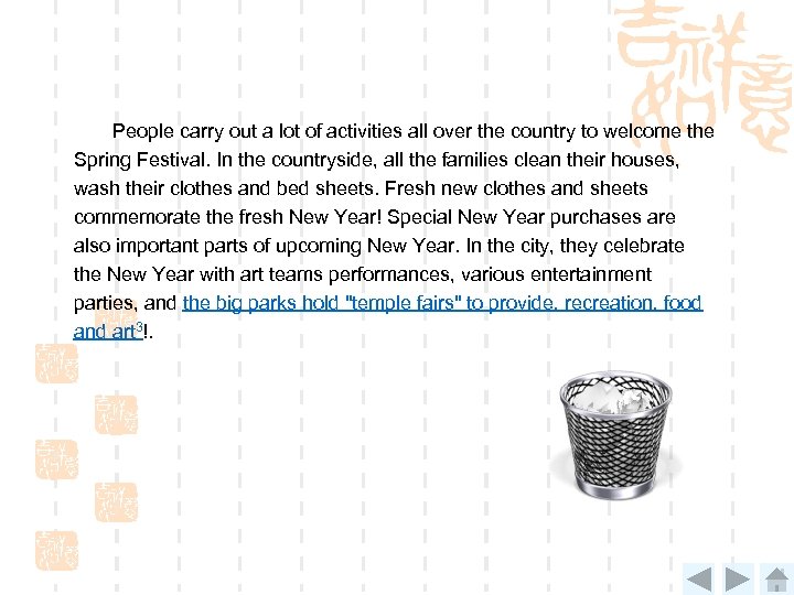  People carry out a lot of activities all over the country to welcome