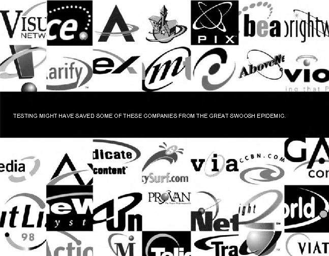 TESTING MIGHT HAVE SAVED SOME OF THESE COMPANIES FROM THE GREAT SWOOSH EPIDEMIC. 