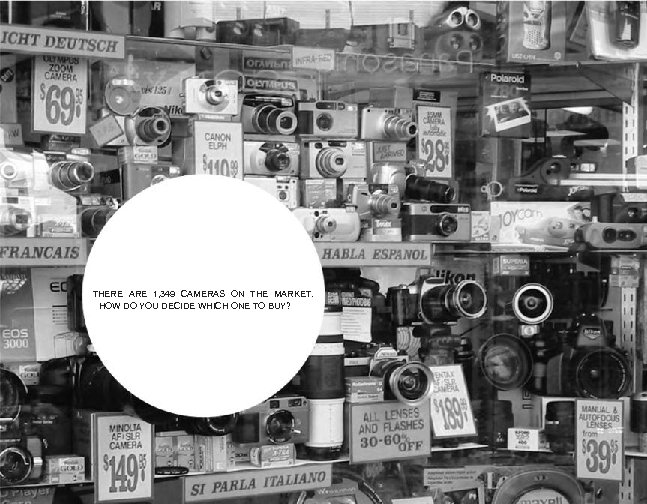 THERE ARE 1, 349 CAMERAS ON THE MARKET. HOW DO YOU DECIDE WHICH ONE