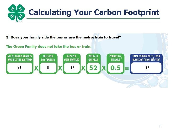 Calculating Your Carbon Footprint 0 0 21 