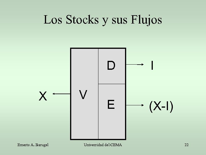 Los Stocks y sus Flujos D X Ernesto A. Barugel V I E (X-I)