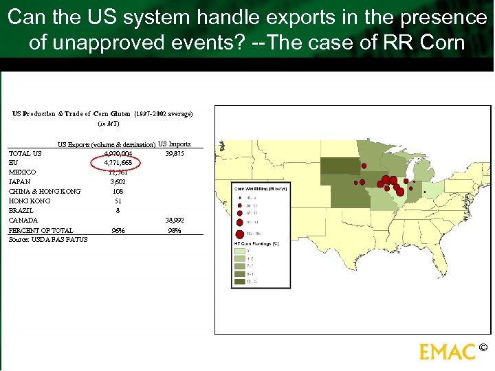 Can the US system handle exports in the presence of unapproved events? --The case