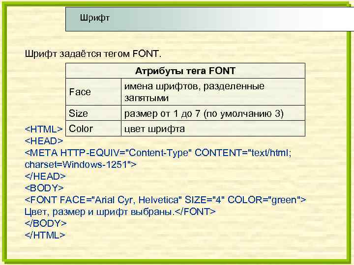 Тег гипертекстовой разметки документа