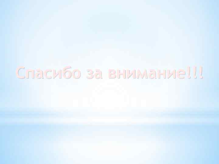 Спасибо за внимание!!! 