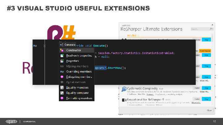 #3 VISUAL STUDIO USEFUL EXTENSIONS CONFIDENTIAL 12 