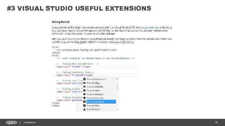 #3 VISUAL STUDIO USEFUL EXTENSIONS CONFIDENTIAL 20 