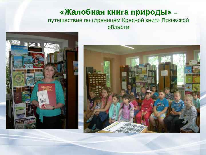  «Жалобная книга природы» – путешествие по страницам Красной книги Псковской области 
