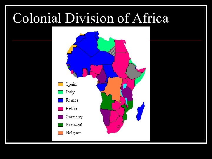 Colonial Division of Africa 