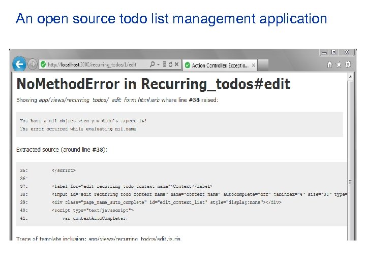An open source todo list management application 