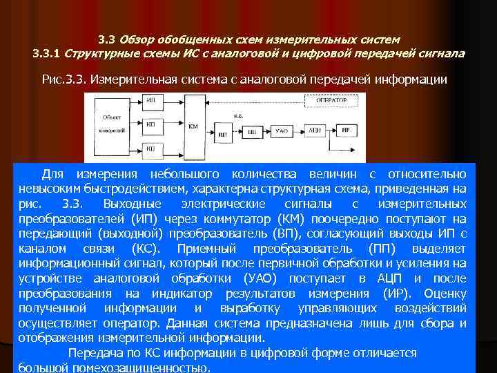 3. 3 Обзор обобщенных схем измерительных систем 3. 3. 1 Структурные схемы ИС с