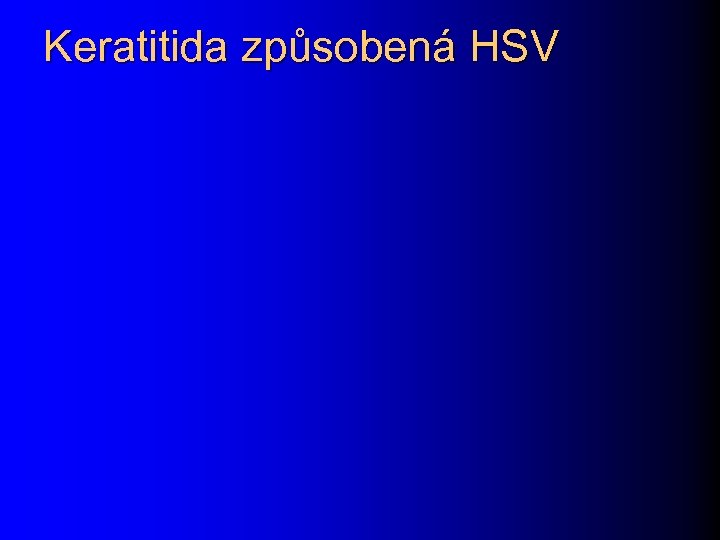Keratitida způsobená HSV 