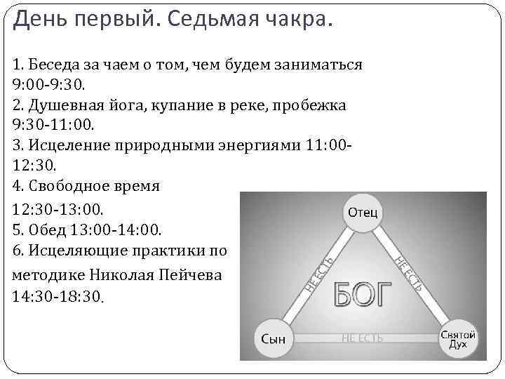 День первый. Седьмая чакра. 1. Беседа за чаем о том, чем будем заниматься 9: