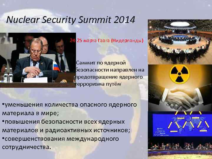  Nuclear Security Summit 2014 24 -25 марта Гаага (Нидерланды) Саммит по ядерной безопасности