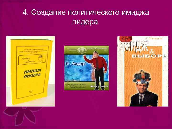 4. Создание политического имиджа лидера. 
