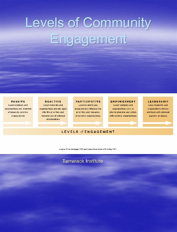 Levels of Community Engagement Tamarack Institute 