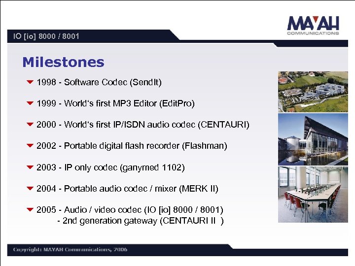 IO [io] 8000 / 8001 Milestones 61998 - Software Codec (Send. It) 61999 -