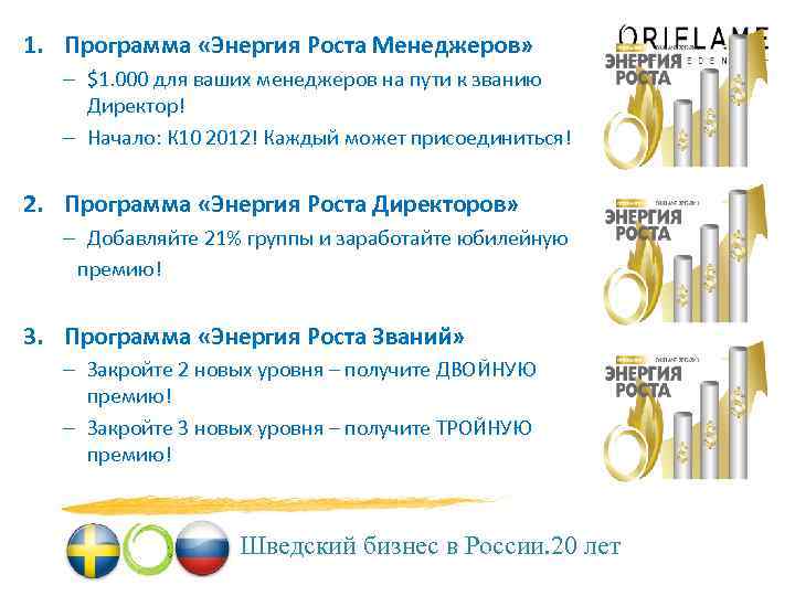 1. Программа «Энергия Роста Менеджеров» – $1. 000 для ваших менеджеров на пути к