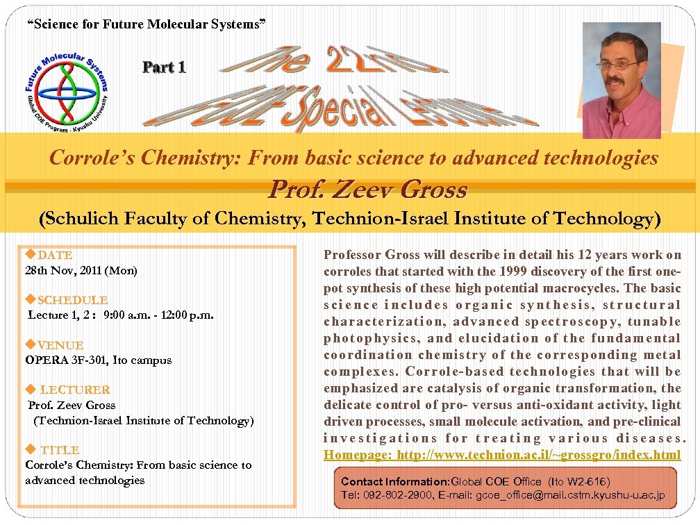“Science for Future Molecular Systems” Part 1 Corrole’s Chemistry: From basic science to advanced