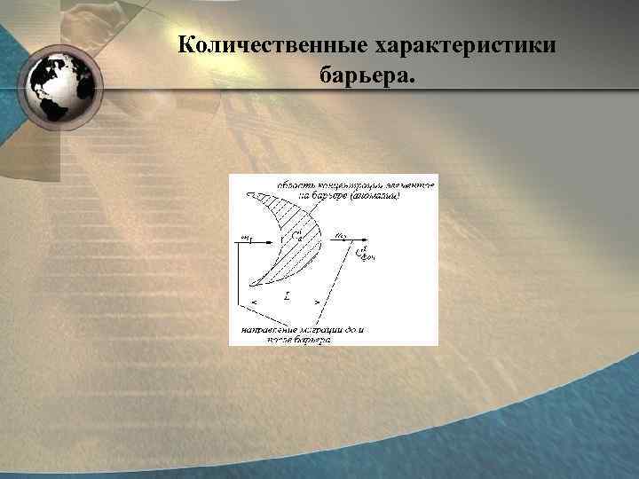 Количественные характеристики барьера. 