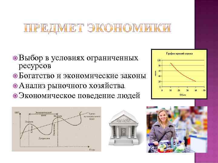  Выбор в условиях ограниченных ресурсов Богатство и экономические законы Анализ рыночного хозяйства Экономическое