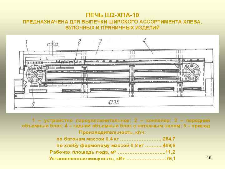 ПЕЧЬ Ш 2 -ХПА-10 ПРЕДНАЗНАЧЕНА ДЛЯ ВЫПЕЧКИ ШИРОКОГО АССОРТИМЕНТА ХЛЕБА, БУЛОЧНЫХ И ПРЯНИЧНЫХ ИЗДЕЛИЙ