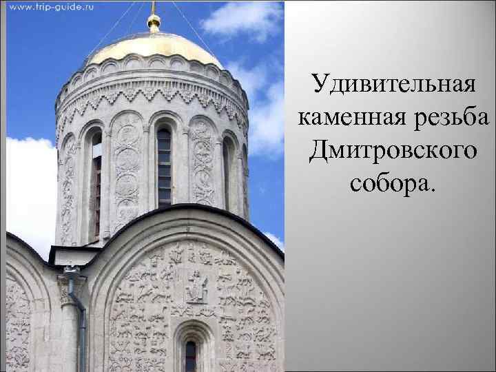 Удивительная каменная резьба Дмитровского собора. 