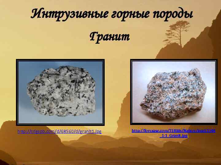 Интрузивные горные породы Гранит http: //trigspb. com/d/68560/d/granit 1. jpg http: //forexaw. com/TERMs/Nature/img 12344 _1