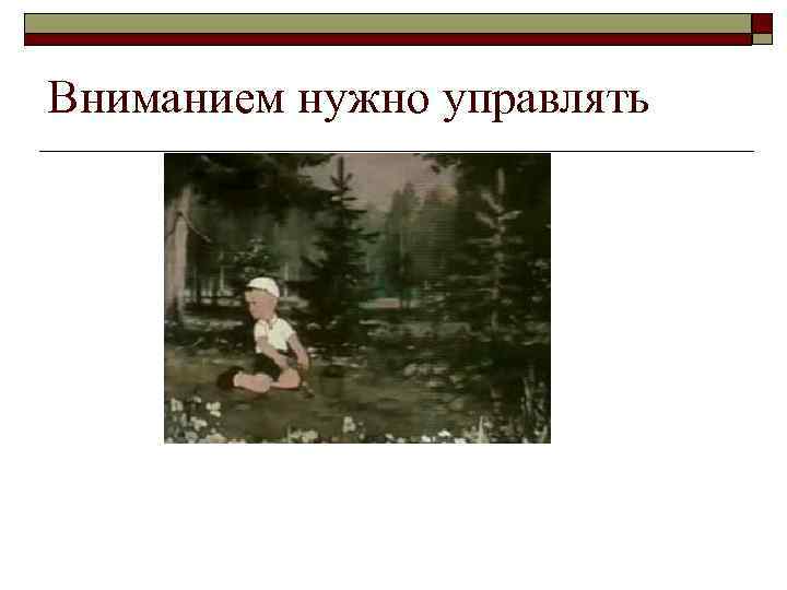 Вниманием нужно управлять 