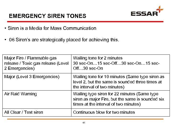 EMERGENCY SIREN TONES • Siren is a Media for Mass Communication • 06 Siren’s