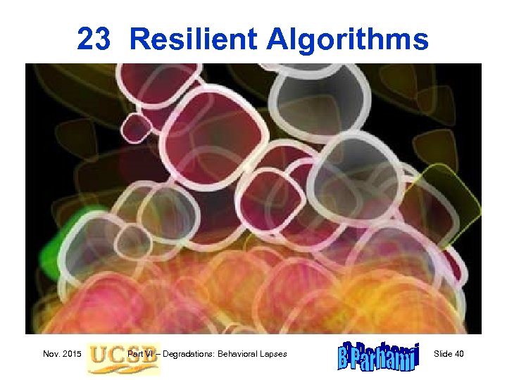 23 Resilient Algorithms Nov. 2015 Part VI – Degradations: Behavioral Lapses Slide 40 