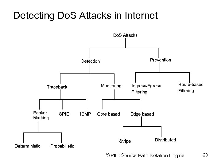 Detecting Do. S Attacks in Internet *SPIE: Source Path Isolation Engine 20 