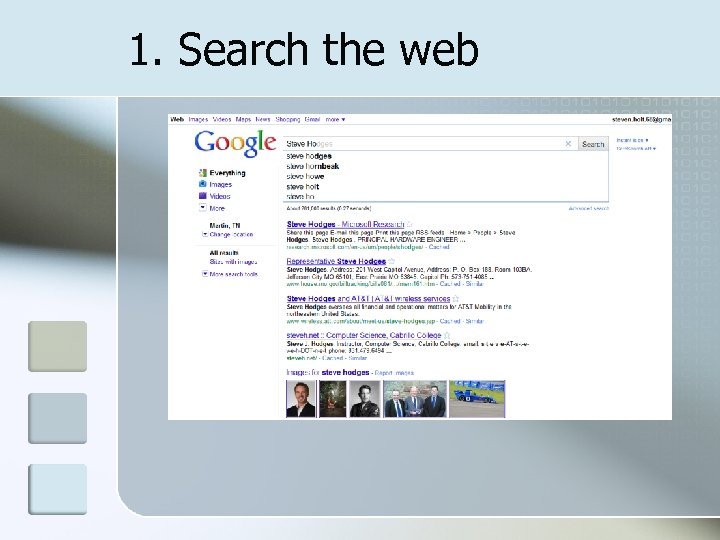 1. Search the web 
