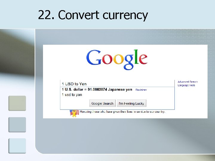 22. Convert currency 