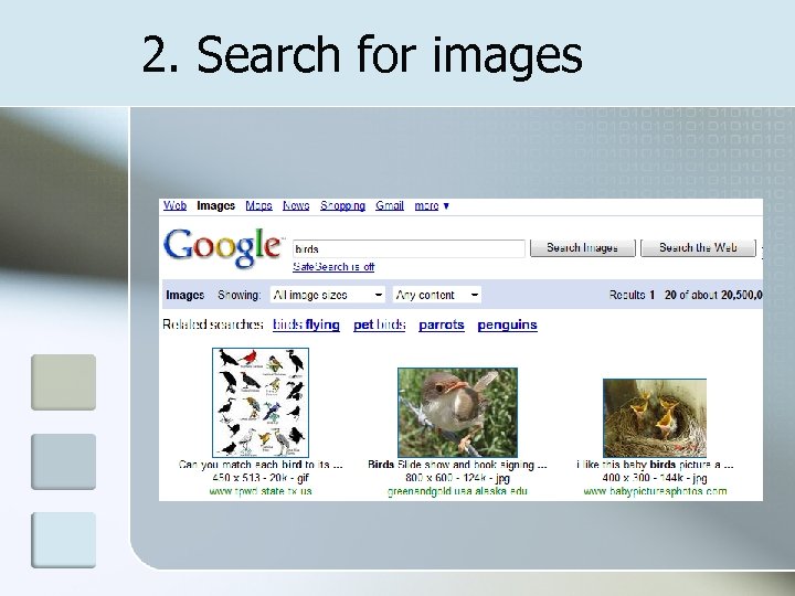 2. Search for images 