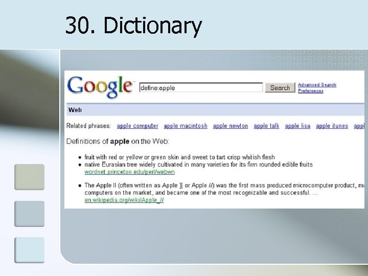 30. Dictionary 