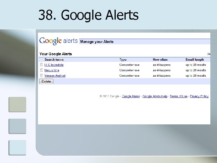 38. Google Alerts 