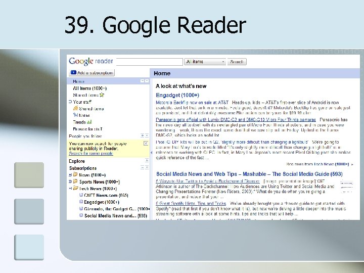 39. Google Reader 