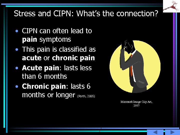 Stress and CIPN: What’s the connection? • CIPN can often lead to pain symptoms