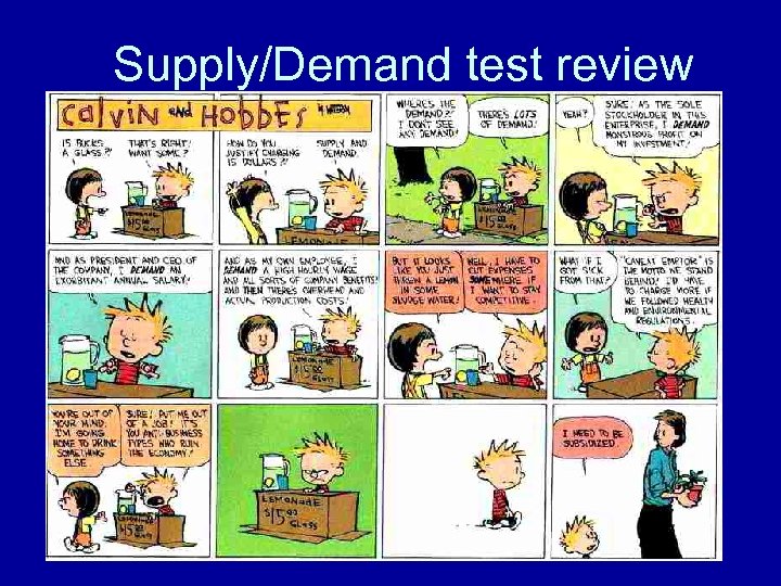 Supply/Demand test review 