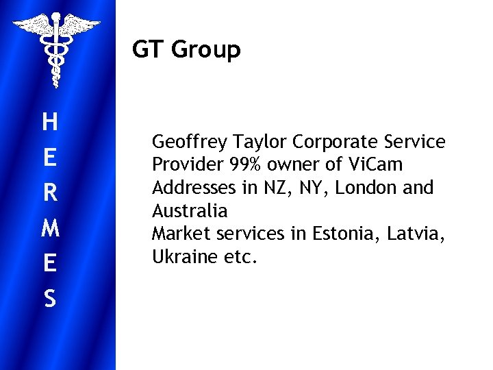 GT Group H E R M E S Geoffrey Taylor Corporate Service Provider 99%
