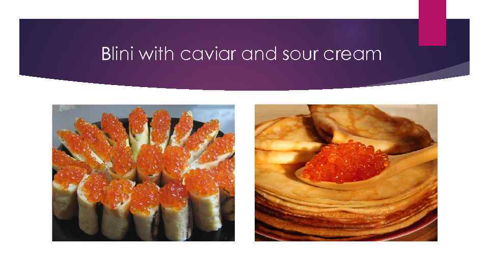 Blini with caviar and sour cream 