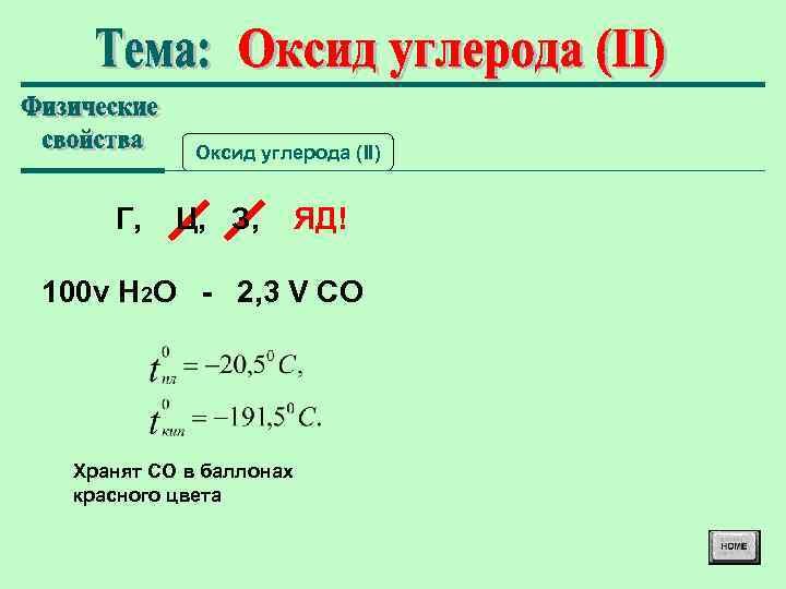 Оксид углерода это основной оксид